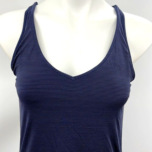 Athleta crisscross draped back sports tank in navy/black - Picture 1 of 7